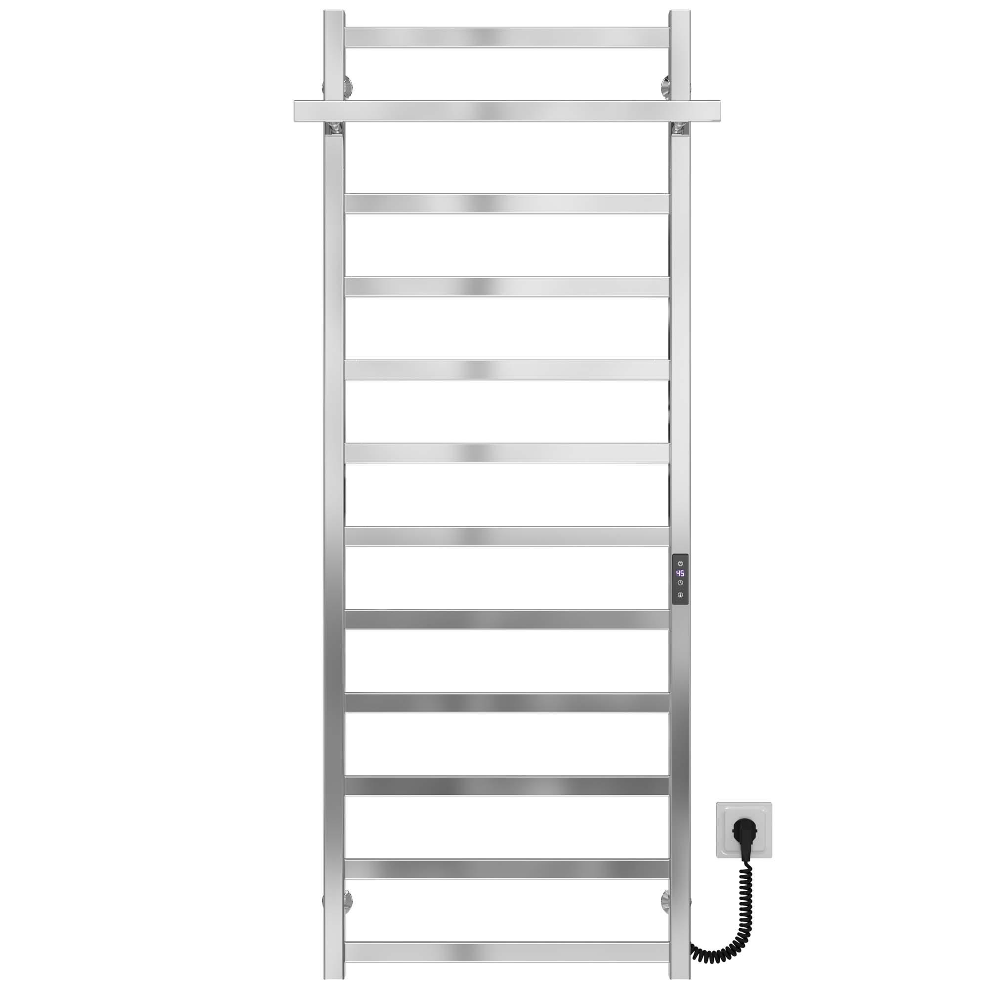 Полотенцесушитель электрический Deffi Nicolе П12 JD04 правое подключение нержавеющая сталь 500х1400 мм Хром (A.NI.140.50.12.ECR2)