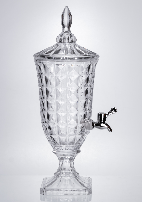 Лимонадница на ножке с краном из толстого стекла 2 л Прозрачный - фото 4