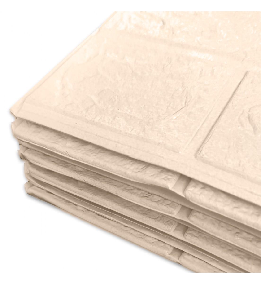 3D-панель под кирпич самоклеющаяся 20000x700x3 мм Слоновая кость - фото 3 3D-панель под кирпич самоклеющаяся 20000x700x3 мм Слоновая кость - фото 3