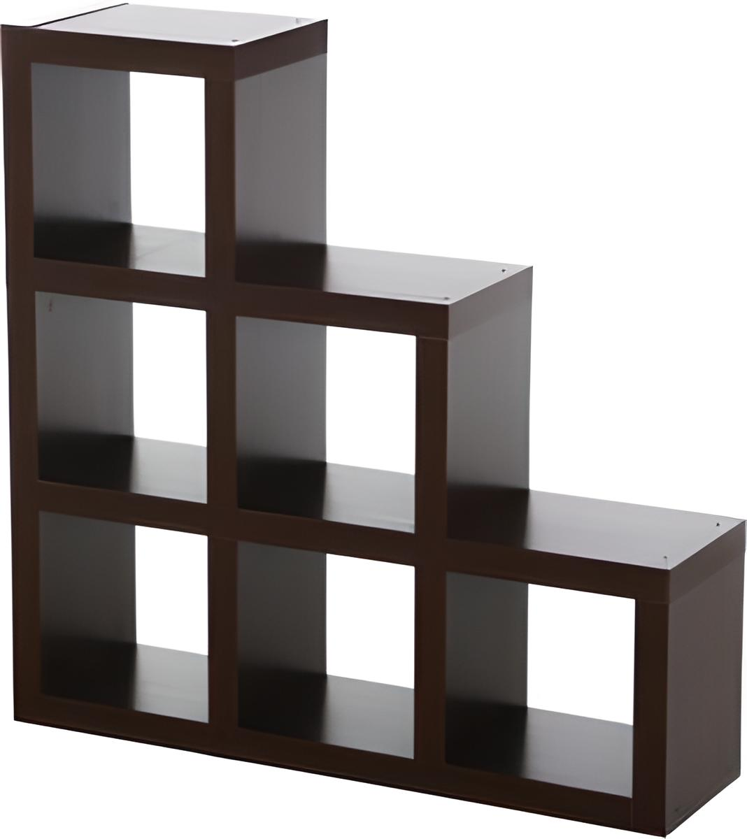 Полка в детскую Inteo Кубус Стойка 3х3 толщина корпуса 50 мм 1070х1070х290 мм 3Д Венге