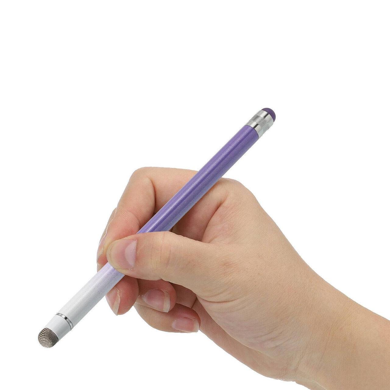 Стилус для рисования металлический двусторонний Фиолетовый - фото 3