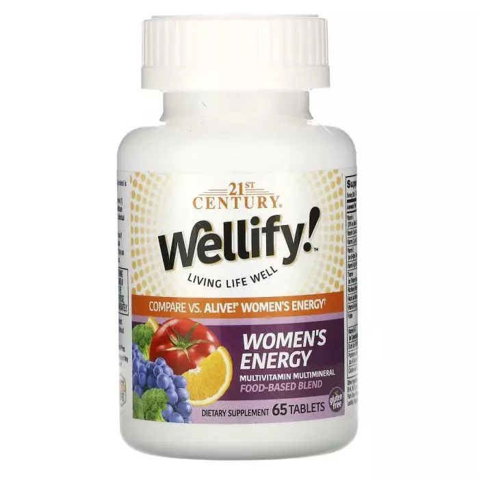 Мультивитамины для женщин Wellify Women's Energy 21st Century 65 таблеток (CEN22443)