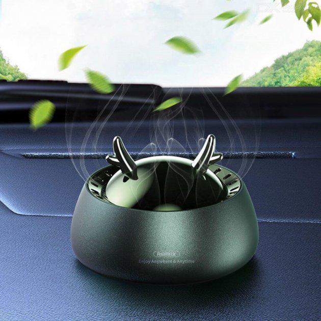 Ароматизатор Remax RM-C45 Yilu Peace Car Aroma Diffuser алюміній Green - фото 4