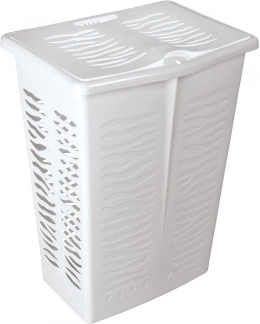 Корзина для белья BranQ Зебра 42 л Белый