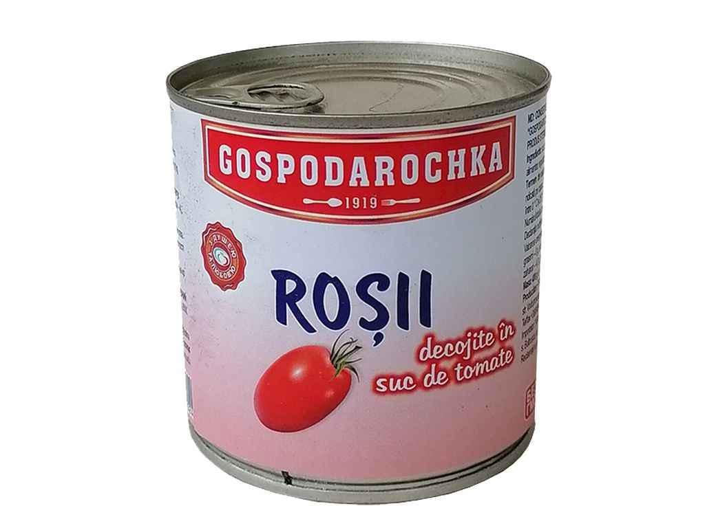 Томаты Хозяйка №49N ЛВК очищены в томатном соке 390 г (907350)