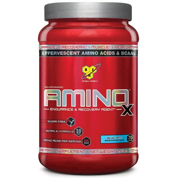 Амінокислота BCAA для спорту BSN Amino X 1010 г 70 порцій Blue Raspberry