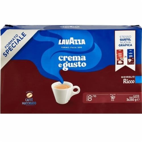 Кофе молотый Lavazza Crema e Gusto Ricco silver 250 г (00321)