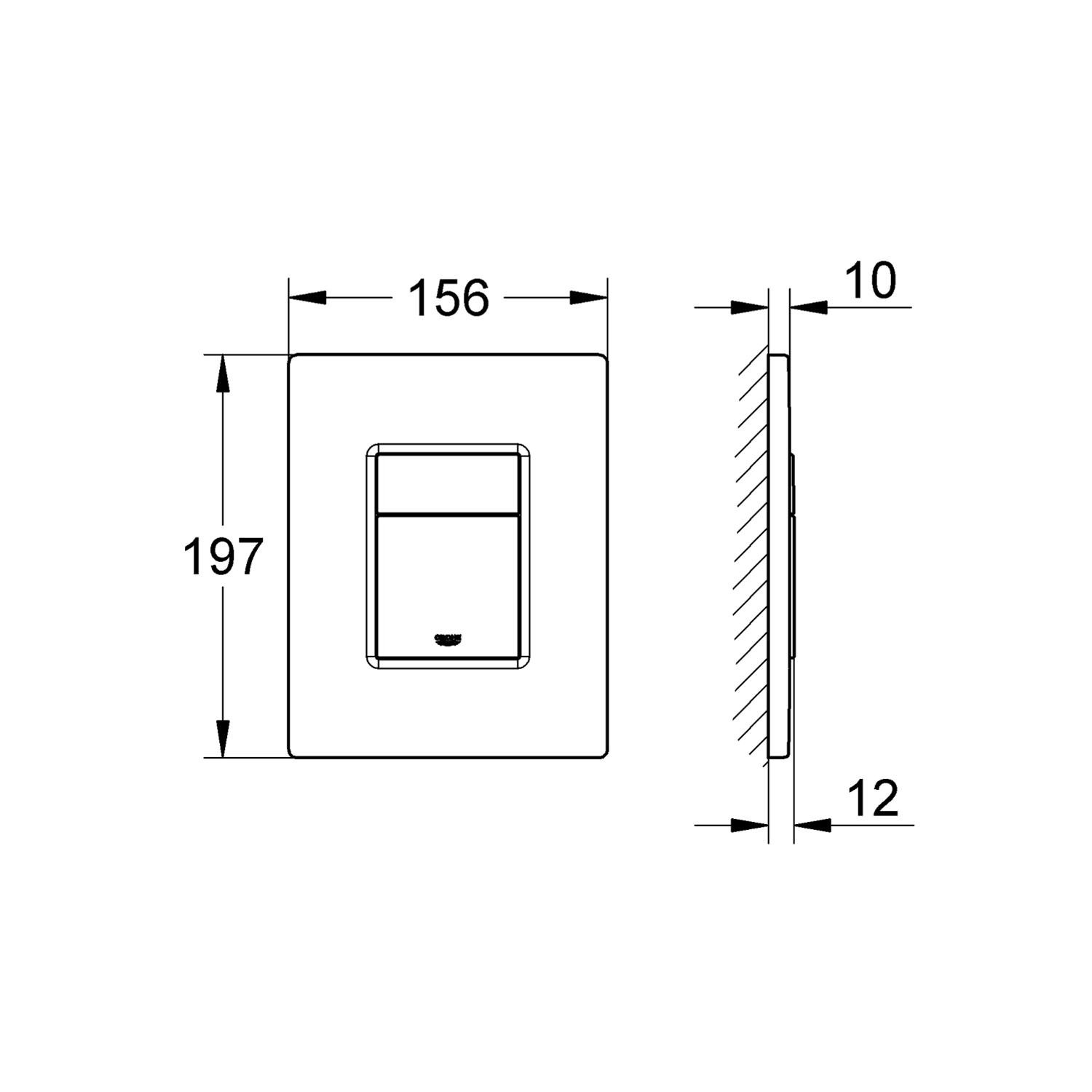 Кнопка слива для инсталляции Grohe Even 38966000 CV030559 Хром (159116) - фото 2