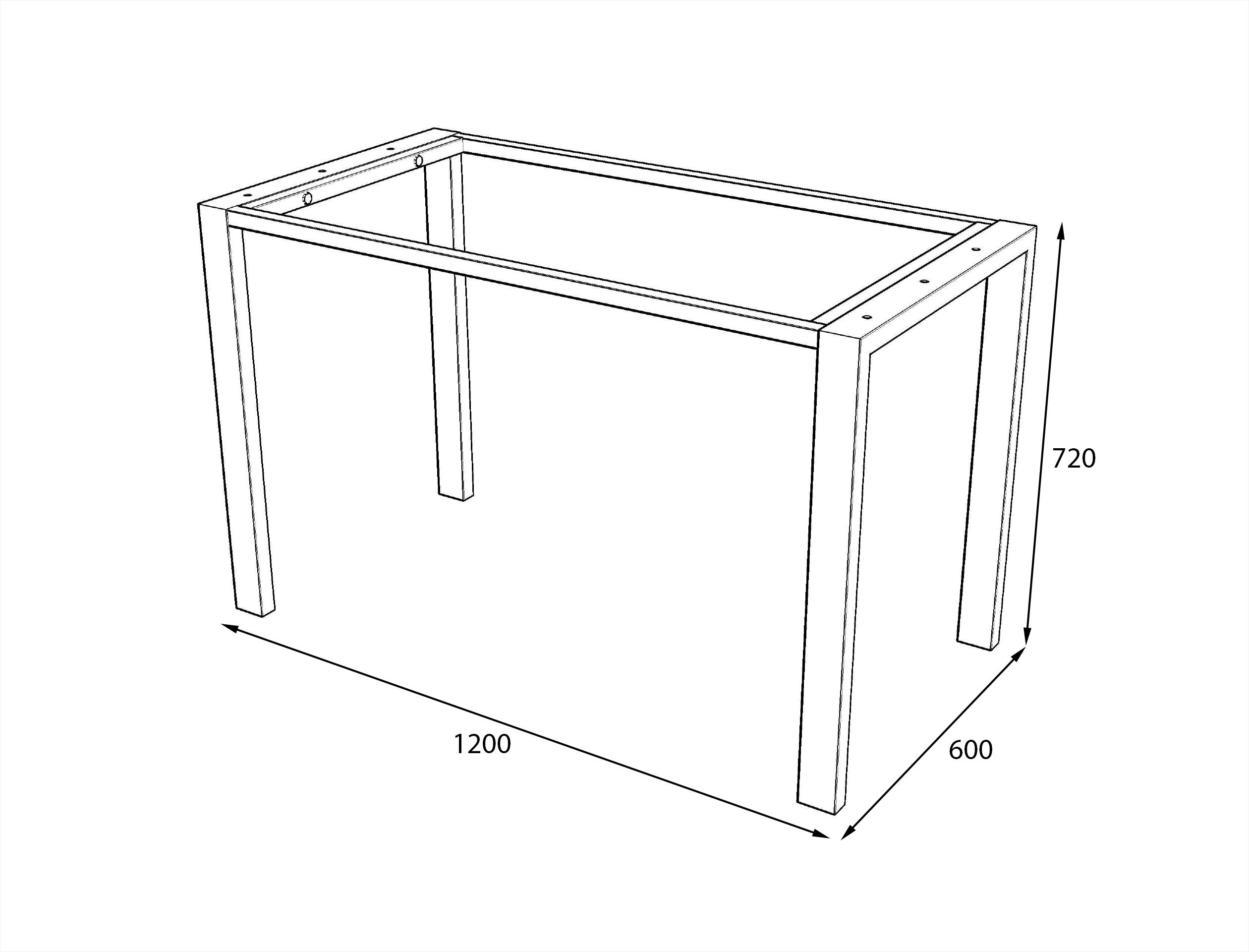 Каркас металлический для стола Черный - фото 4