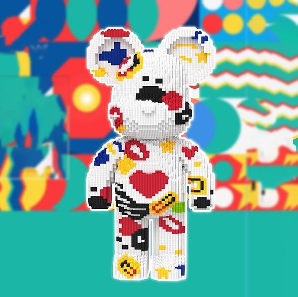 Конструктор Magic Blocks Bearbrick French kisses 4300 дет. 50 см (9160) - фото 2 Конструктор Magic Blocks Bearbrick French kisses 4300 дет. 50 см (9160) - фото 2