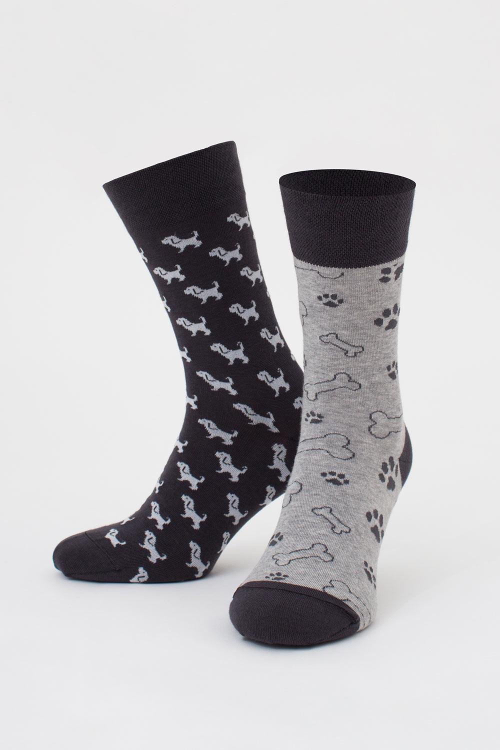 Набір чоловічих шкарпеток Giulia MS3 FASHION SET 2 пари 3 р. 43/46 Grey (27068193)