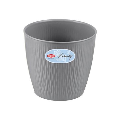 Вазон круглый Stefanplast Liberty 2,3 л 16х15 см Серый (87161)