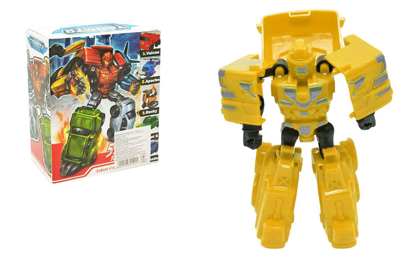 Трансформер Bambi HD44 Tobot mini Vulcan 10 см Жовтий (261799) - фото 2 Трансформер Bambi HD44 Tobot mini Vulcan 10 см Жовтий (261799) - фото 2