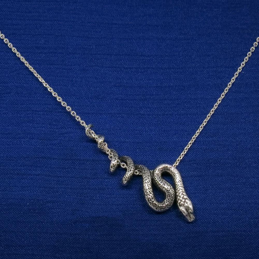 Срібне кольє Змія