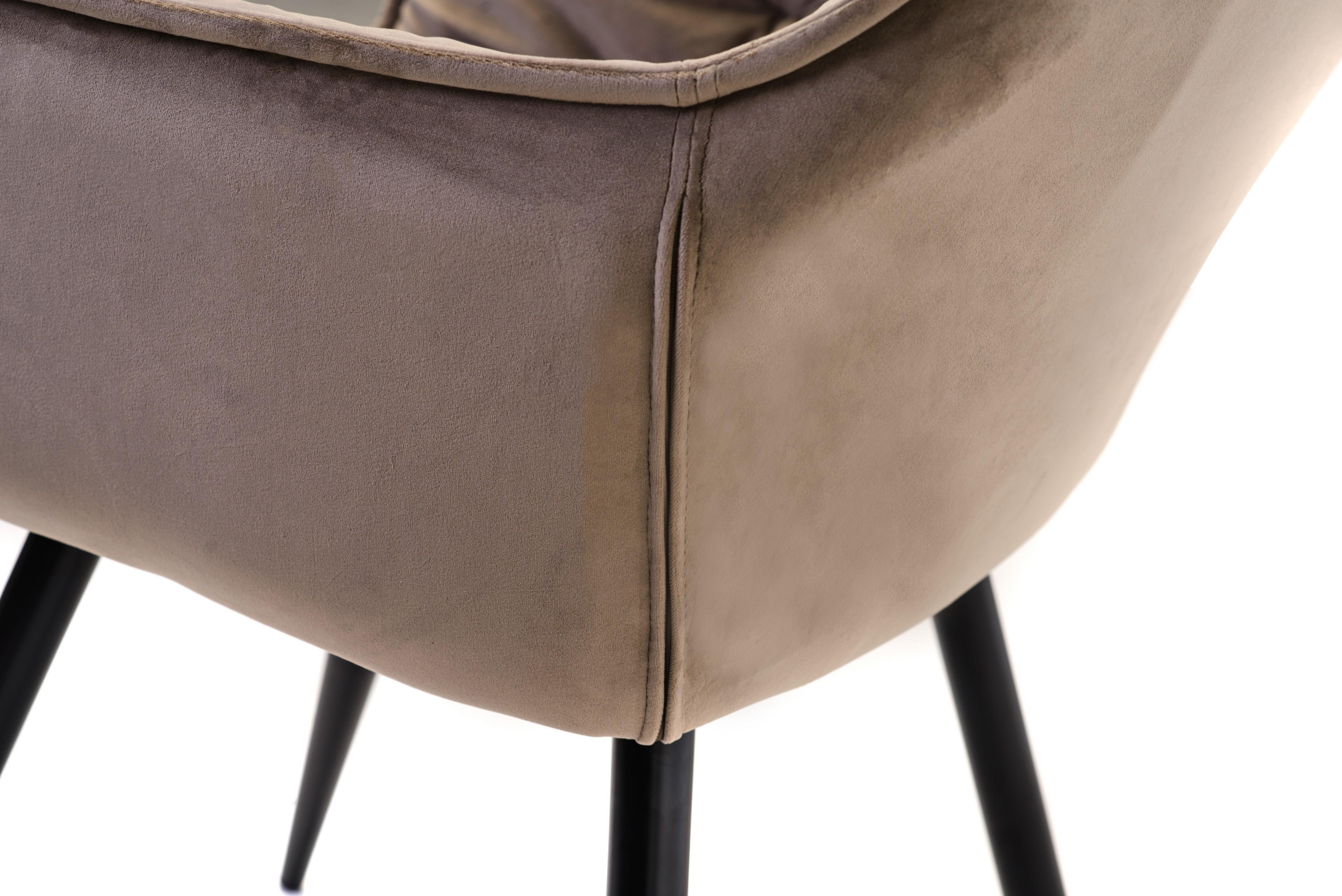 Стілець обідній Vetro Капучино велюр/Чорний (M-65) - фото 8