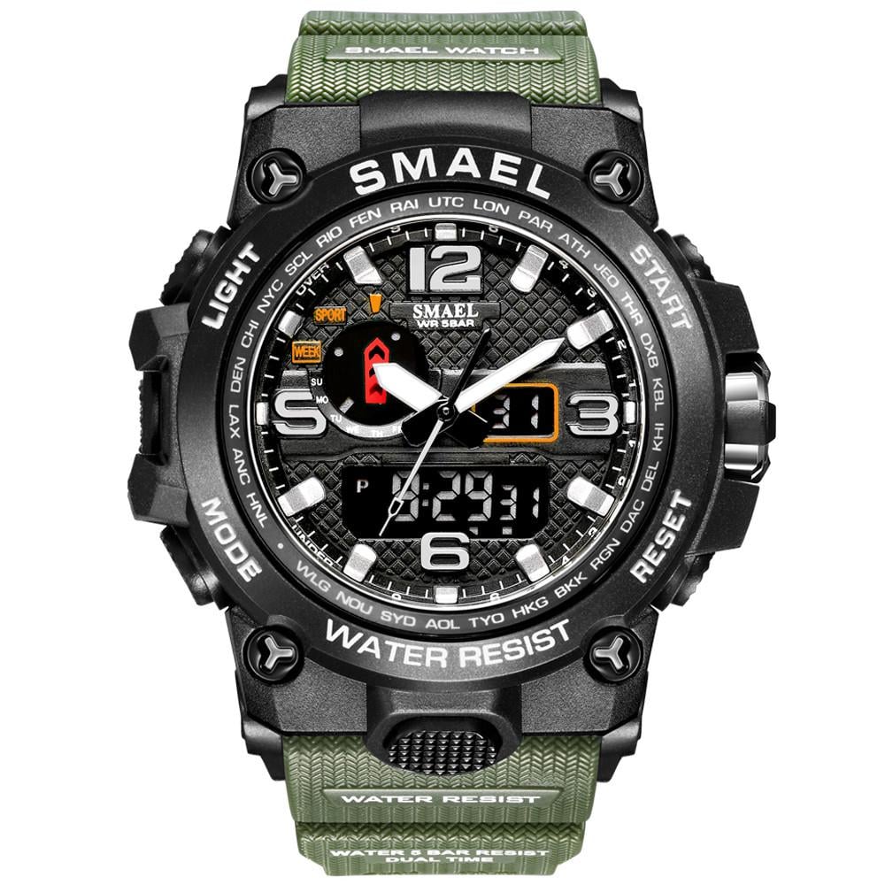 Годинник наручний чоловічий Smael 1545D Army Green (15165)