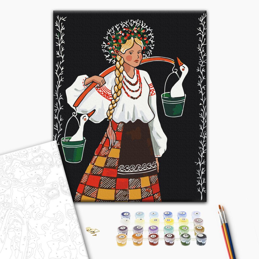 Картина по номерам Brushme Несет Аня гуси 40x50 см (BS54027) Картина по номерам Brushme Несет Аня гуси 40x50 см (BS54027)