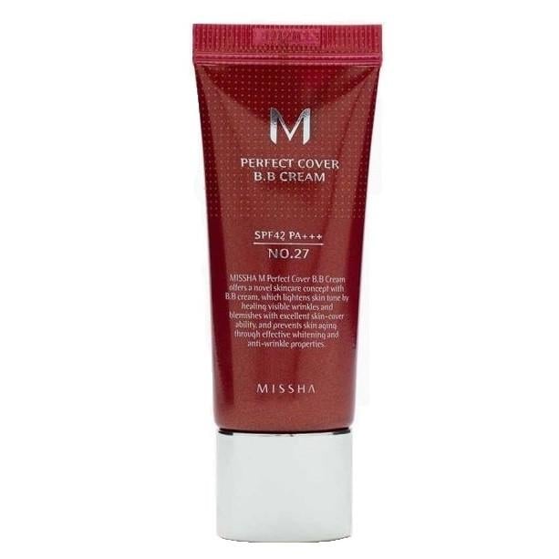 Крем ВВ MISSHA M PERFECT COVER BB CREAM SPF42/PA+++ № 27 медовый беж 20 мл (2154285873)