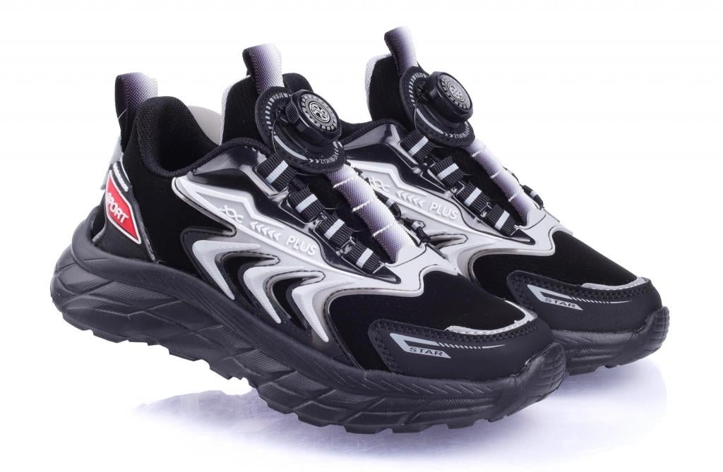 Кроссовки для мальчиков 24186 в сетку р. 34 Черный