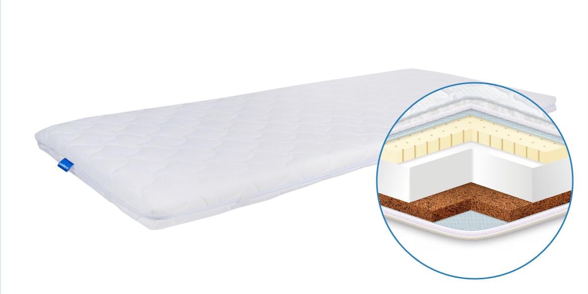 ᐉ Матрас-топпер тонкий Eurosleep Стандарт Cocos Latex 160х200 см ...