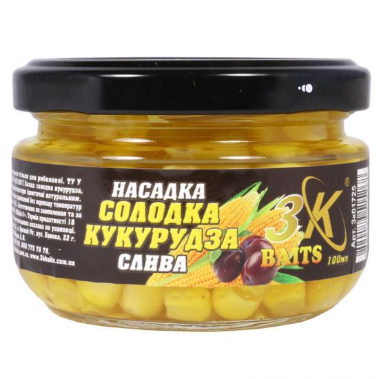 Насадка 3KBaits Premium Сладкая кукуруза Слива 150 мл (3KB1662) - фото 1 Насадка 3KBaits Premium Сладкая кукуруза Слива 150 мл (3KB1662) - фото 1