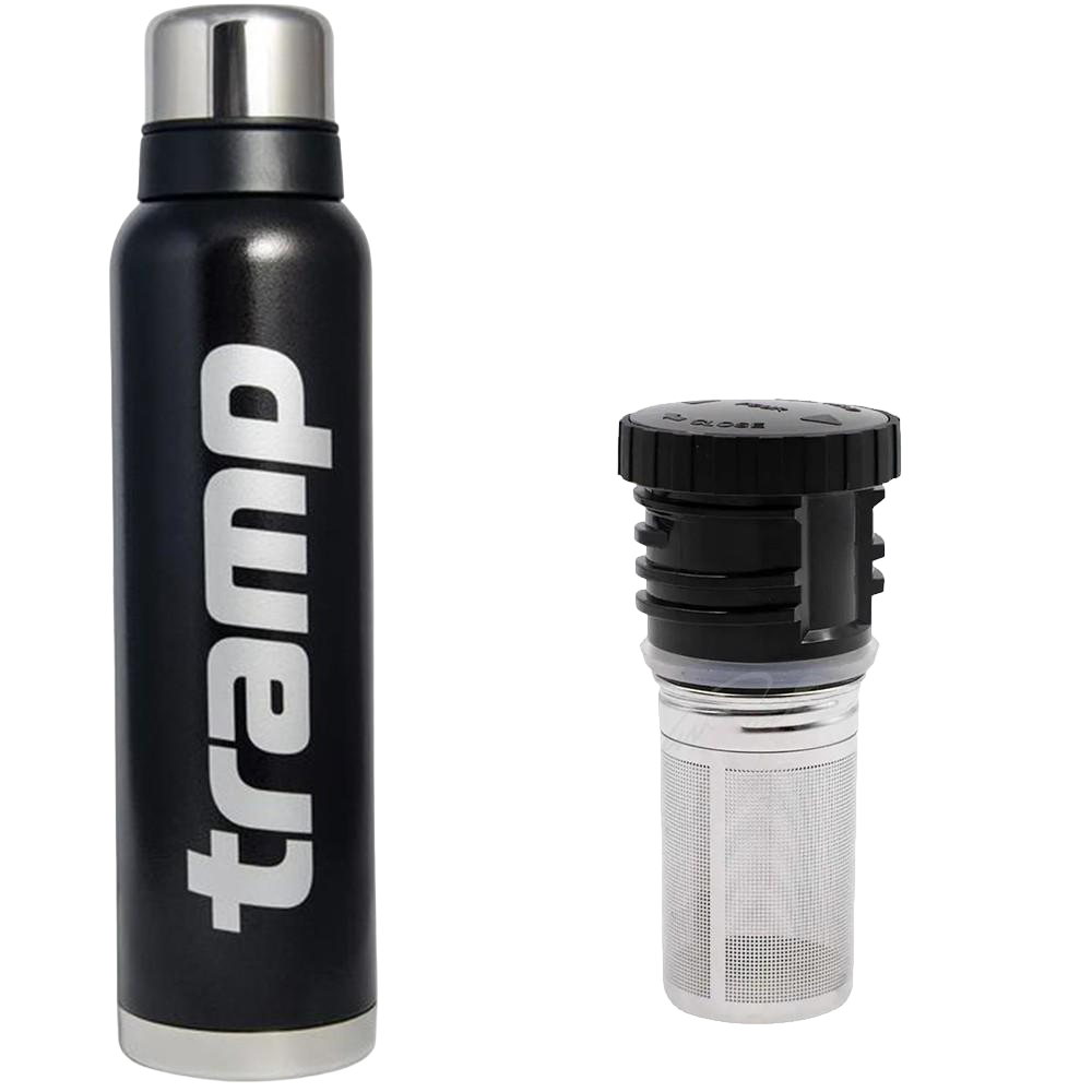 Термос Tramp 1,6 л с пробкой для термосов Expedition UTRA-287 (TRC-029-black)