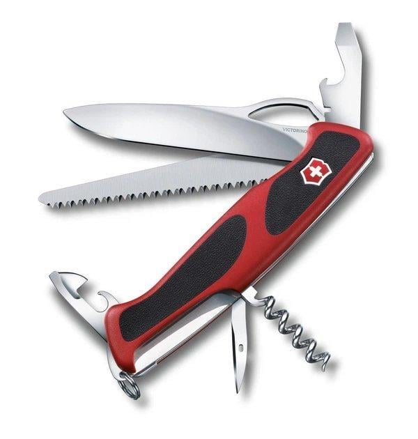 Нож швейцарский Victorinox RangerGrip 79 0.9563.MC складной мультитул 12 функций Красно-черный
