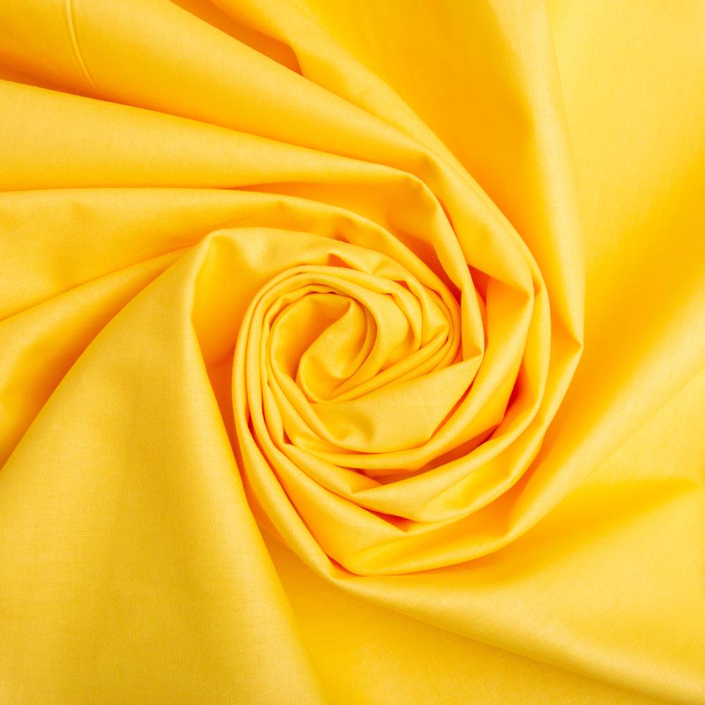 Ткань бязь ранфорс для постельного белья V-83 2,4 м Желтый (24829)