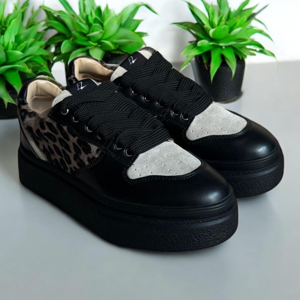 Кроссовки женские MARANDI из натуральной кожи р. 40 Черный (Z-LeoPony-40- Черный) Кроссовки женские MARANDI из натуральной кожи р. 40 Черный (Z-LeoPony-40- Черный)