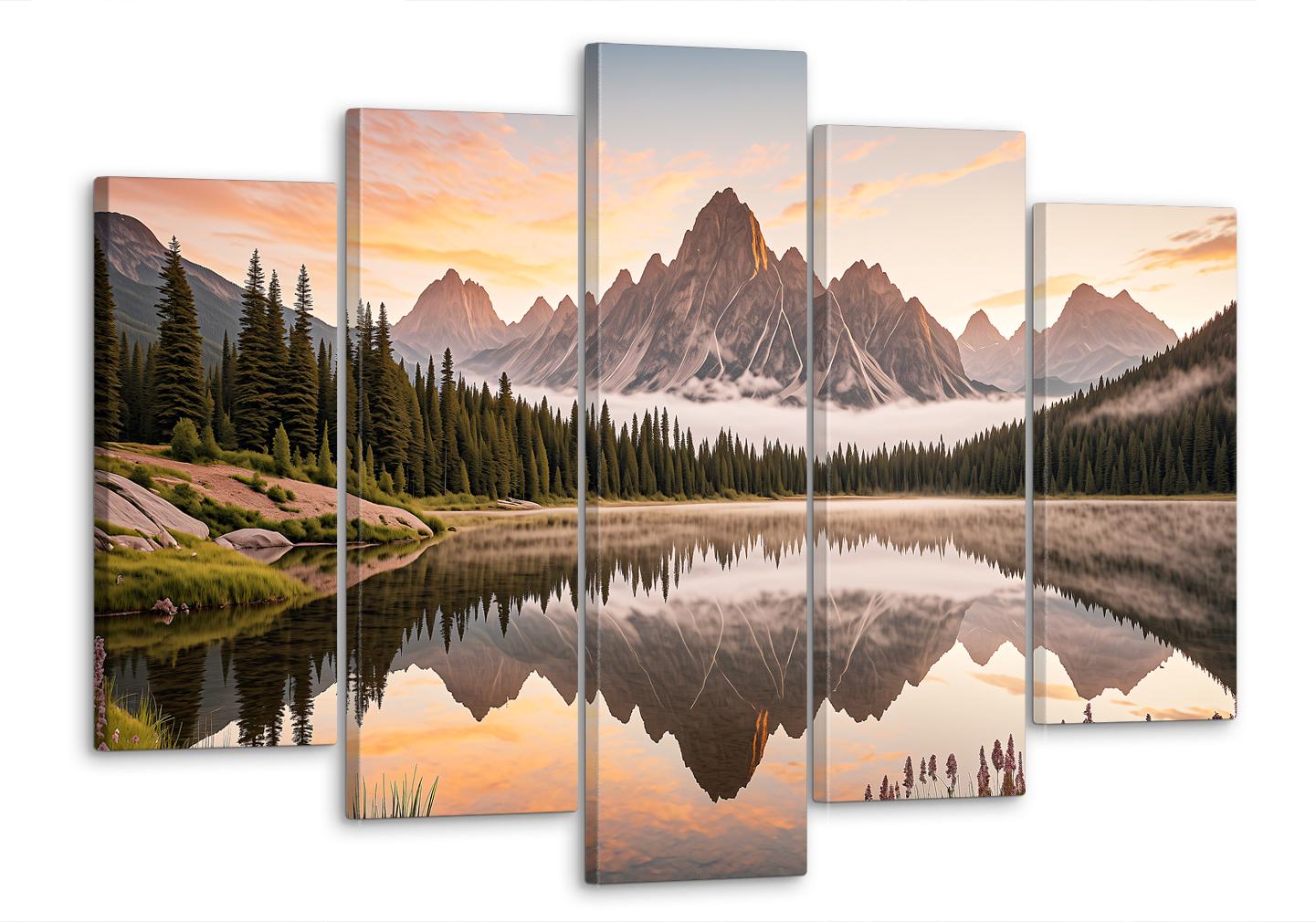 Картина модульная MAKO горное отображение 80x125 см (MK50521)