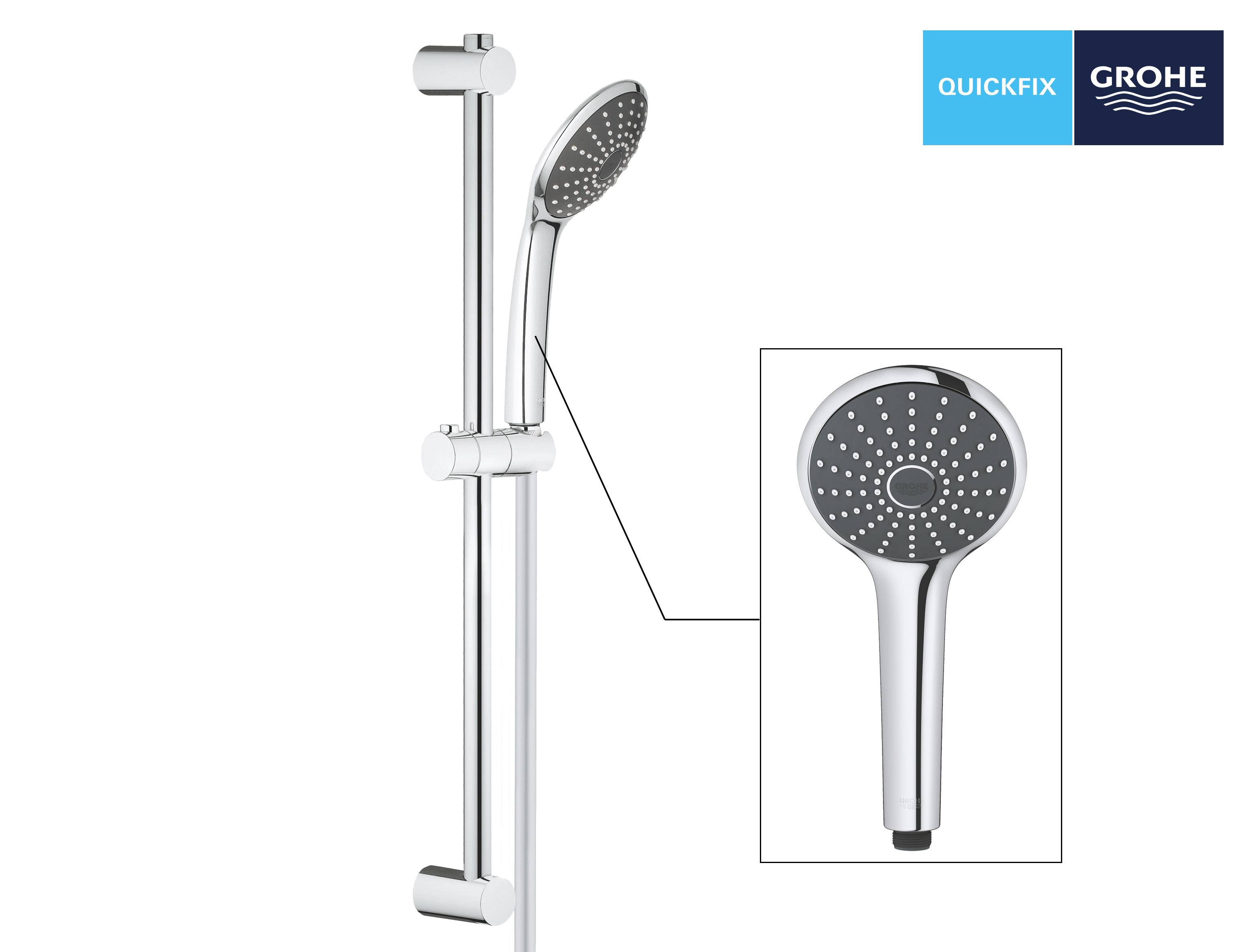 Душевой комплект со штангой Grohe Vitalio Joy 27322000 Хром (149450) - фото 3