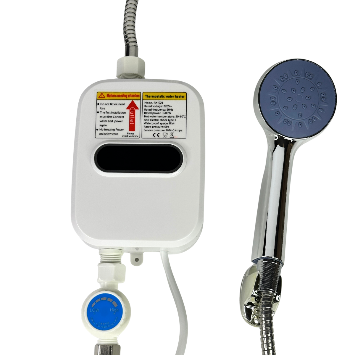 Водонагреватель-душ проточный TEMMAX RX-021 электрический термостатичный с краном (24) Водонагреватель-душ проточный TEMMAX RX-021 электрический термостатичный с краном (24)