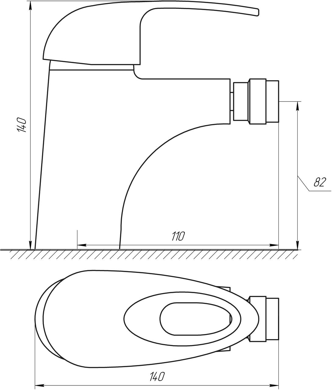Смеситель для биде Globus Lux Smart GLSM-0106