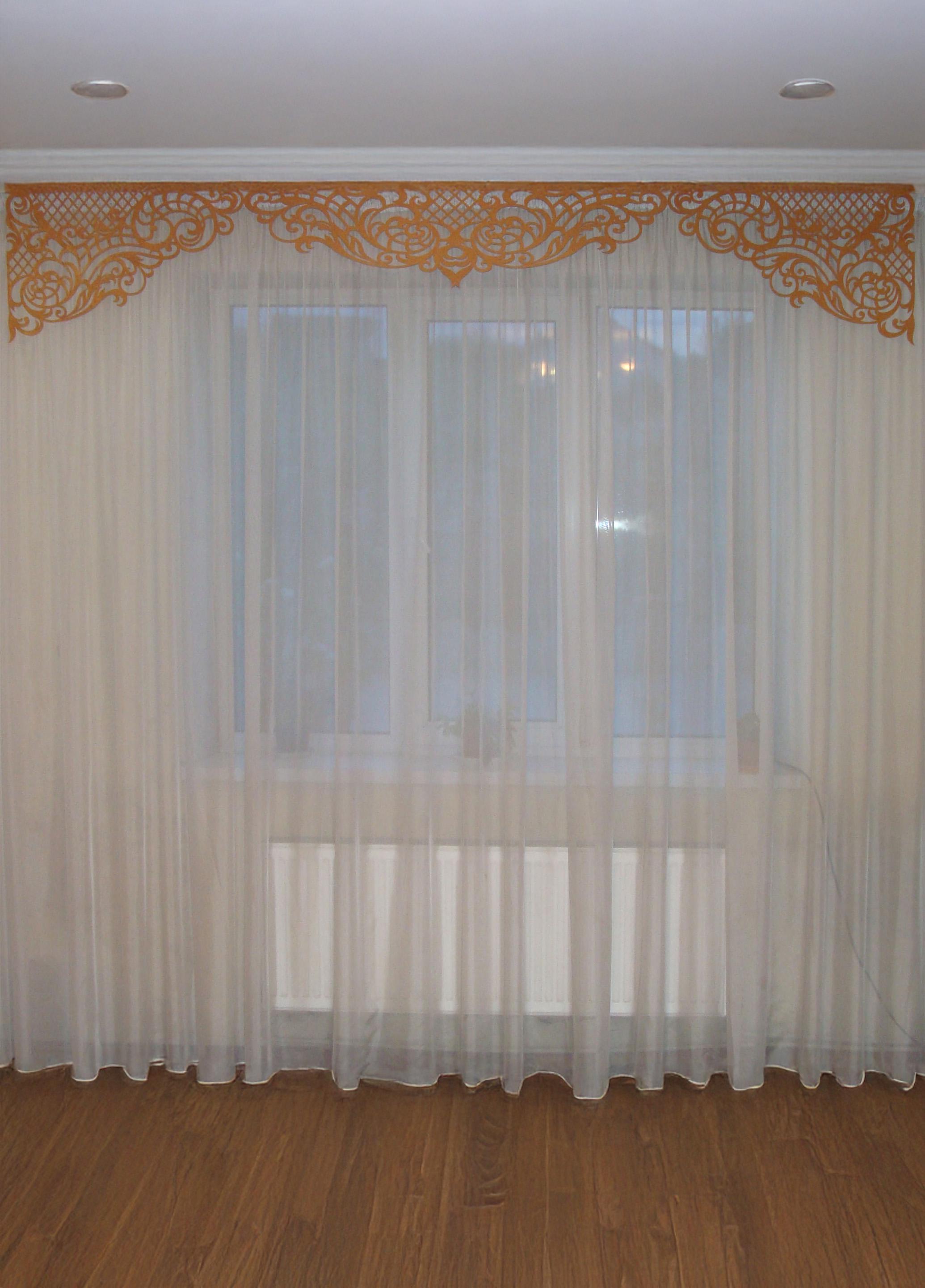 Ламбрекен ажурный жесткий Firanka Ажур 260 см Коричневый (140 5л)