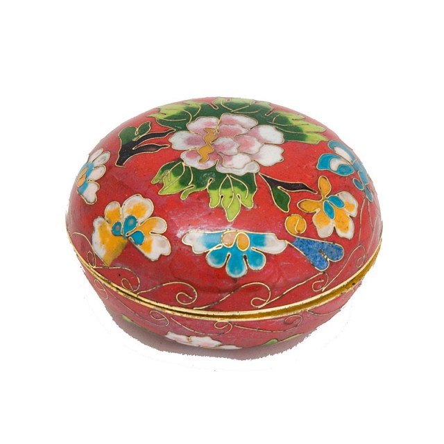 Шкатулка клуазоне 4х75 см Красный (А4553)