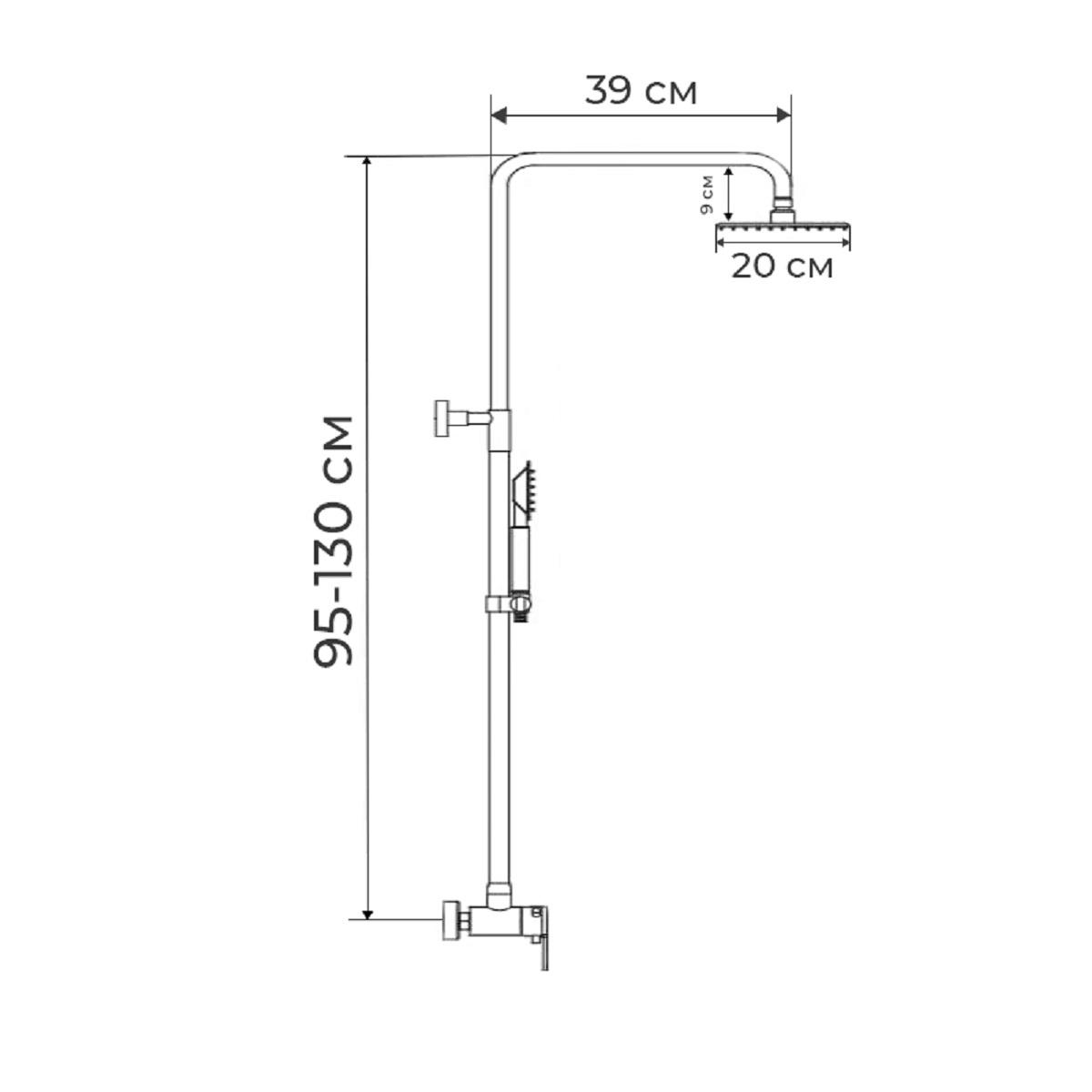 Душевая колонна со смесителем MIXXUS SUS-003-J SUS304 White (MI5757) - фото 2