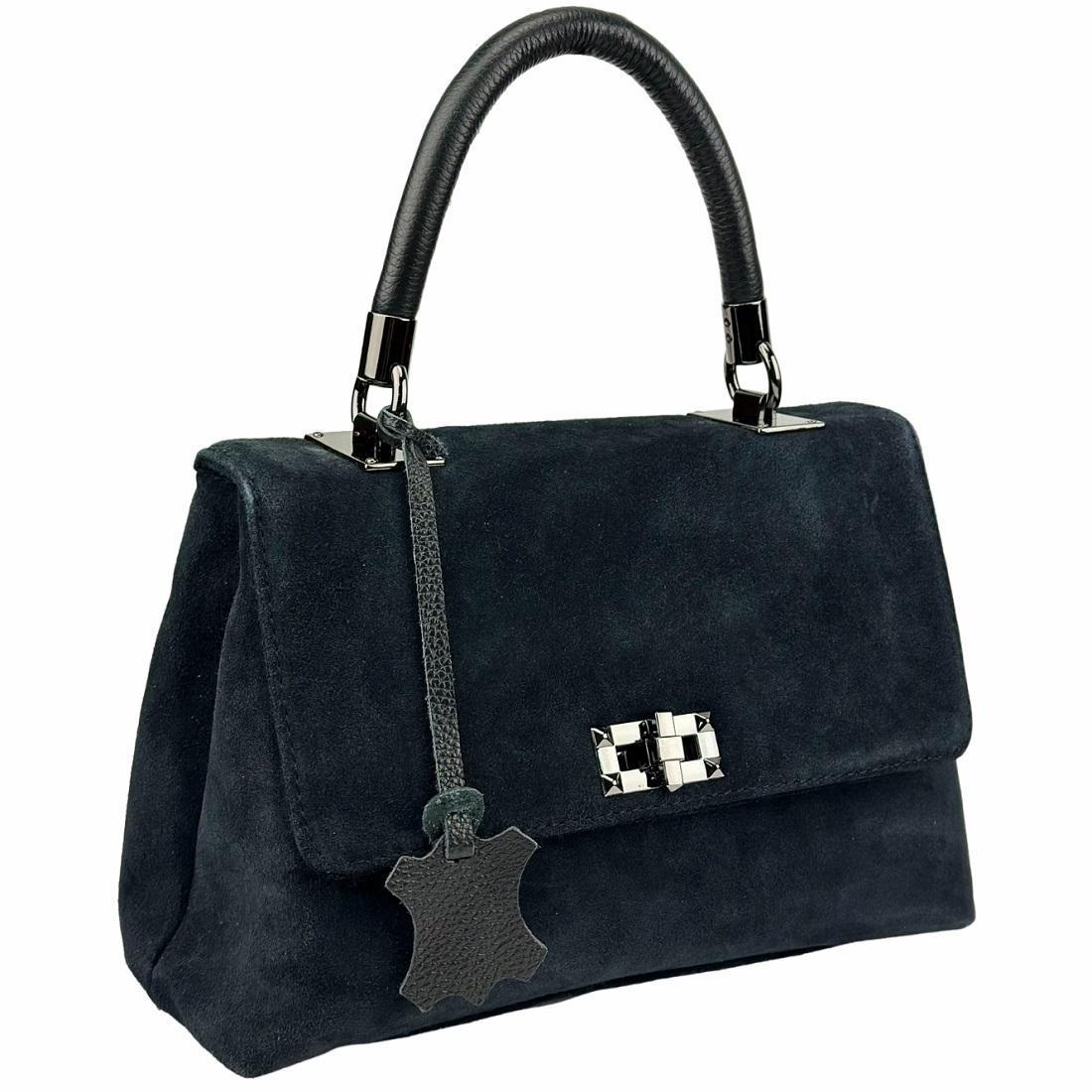 Сумка женская замшевая Firenze Italy F-IT-7856A с замком Черный (2656558953)