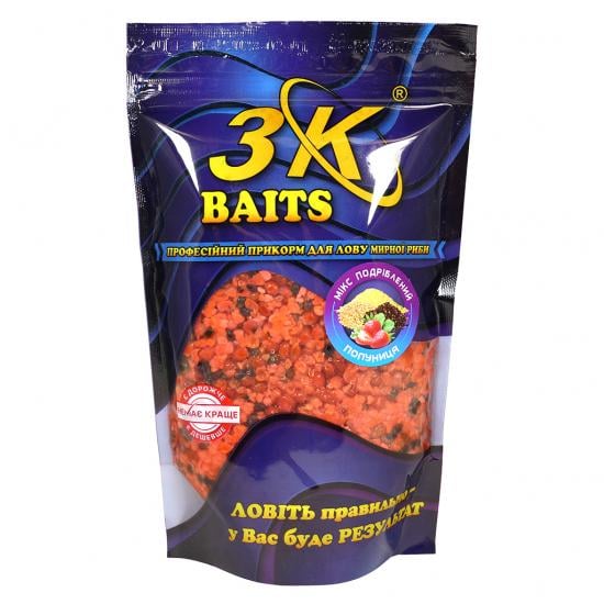 Прикорм 3KBaits Дробленый Зерновой микс Клубника 500 г (3KB1509)