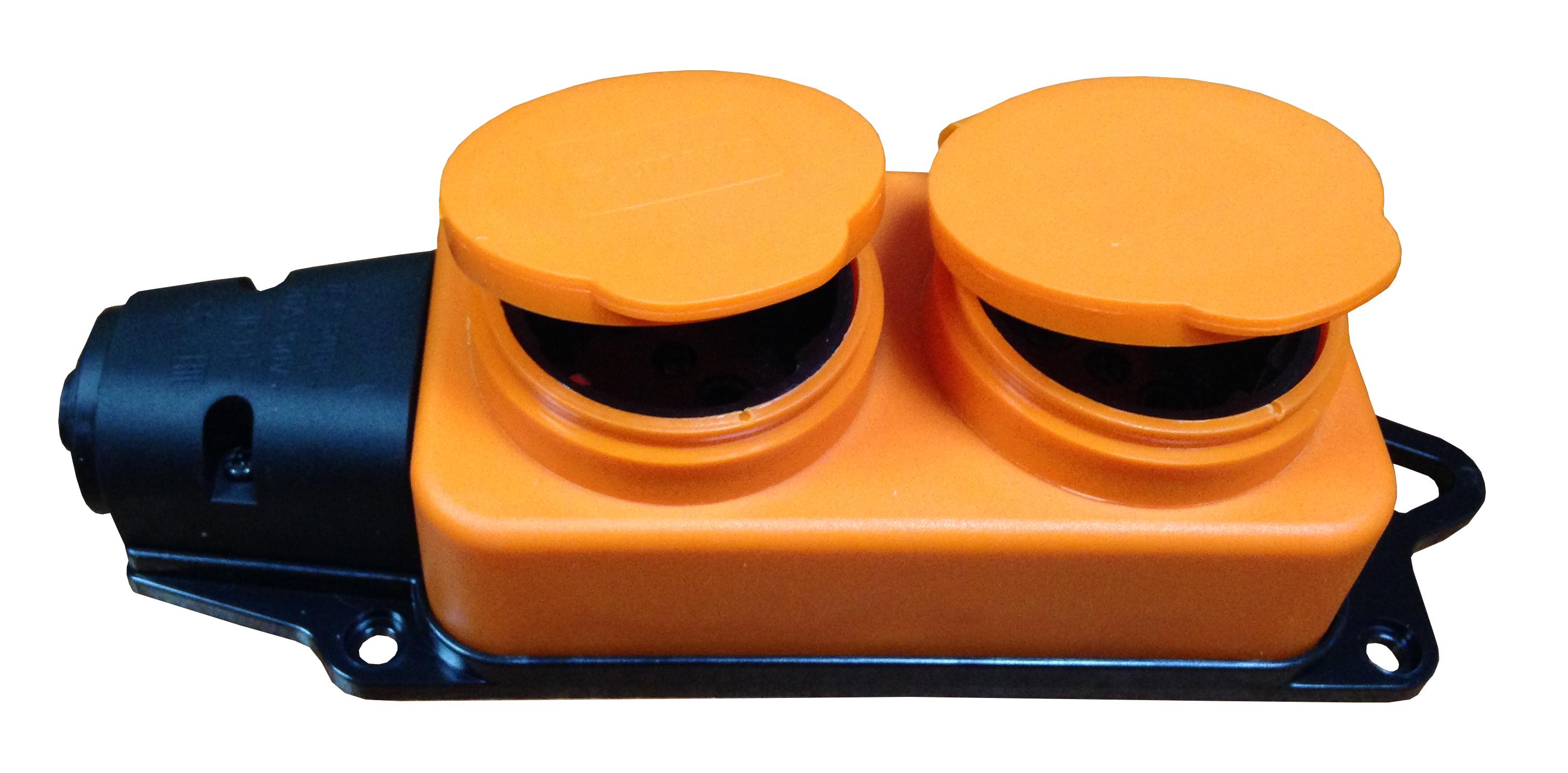 Колодка двойная с крышкой LUMANO Waterproof с/з IP44 16AARCTIC Колодка двойная с крышкой LUMANO Waterproof с/з IP44 16AARCTIC