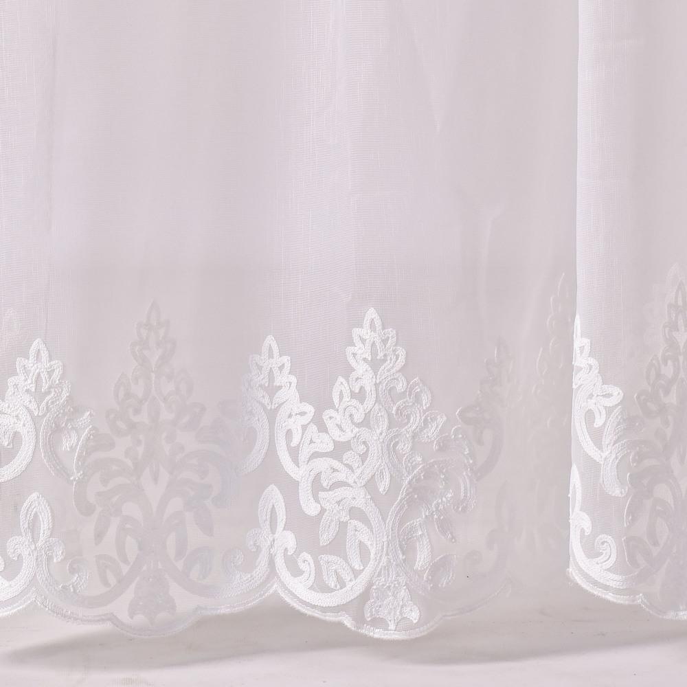 Тканина тюль бамбук з вишивкою Венеція V-02 ecru 58 гр/м2 315 см (26592) - фото 4