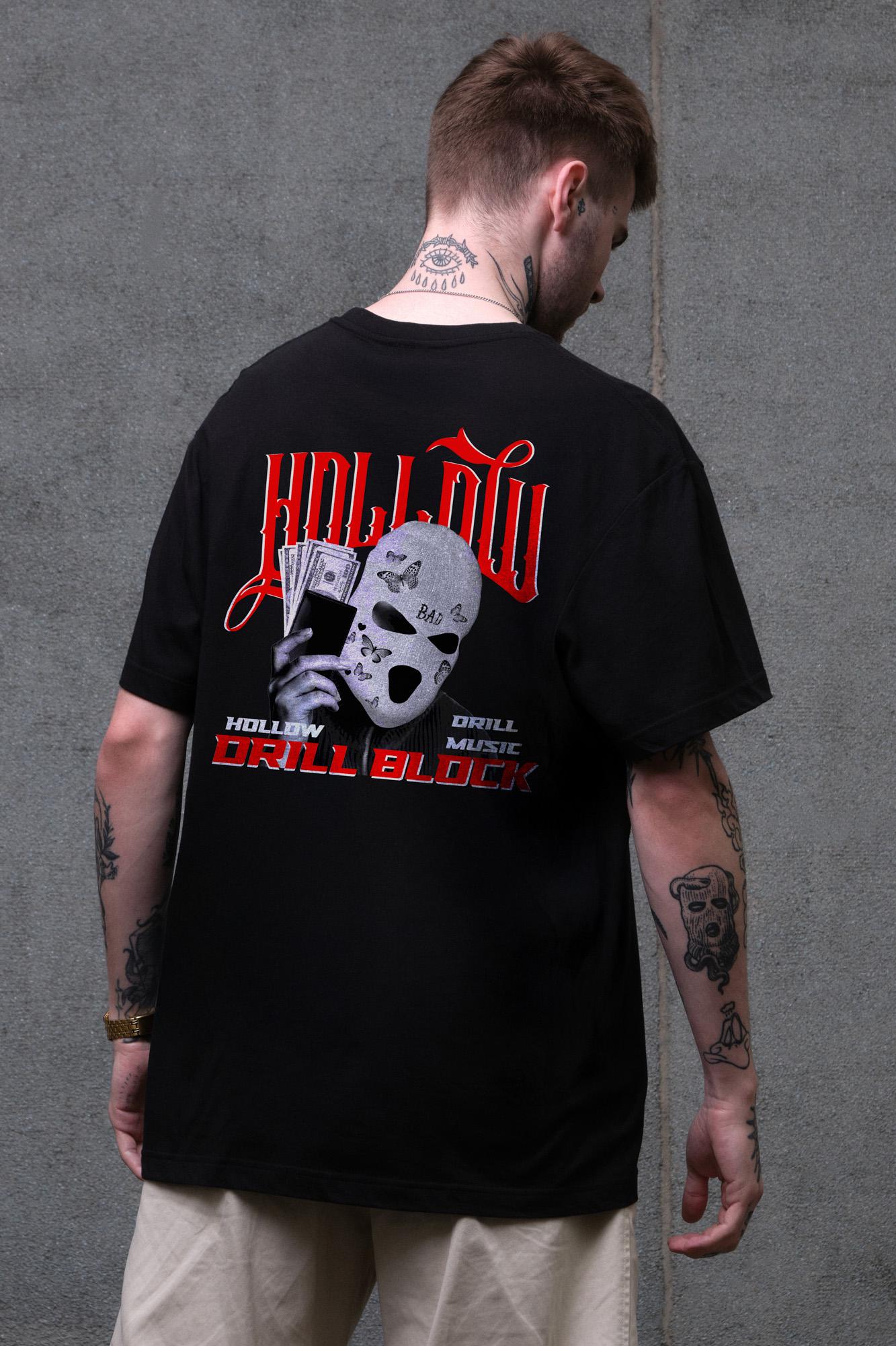 Футболка чоловіча Without з принтом Hollow оверсайз 2XL/3XL Black (2XL8049478)