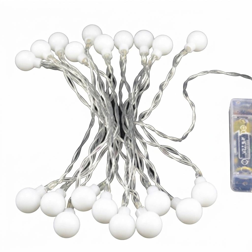 Гирлянда Ligarko LED с шариками-ягодками 60 LED на батарейках 6 м
