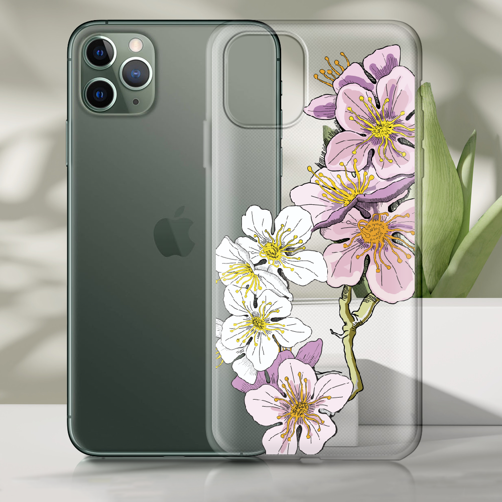 Чохол Boxface iPhone 11 Pro Max Cherry Blossom Прозорий силікон (38194-cc4-38194) - фото 2