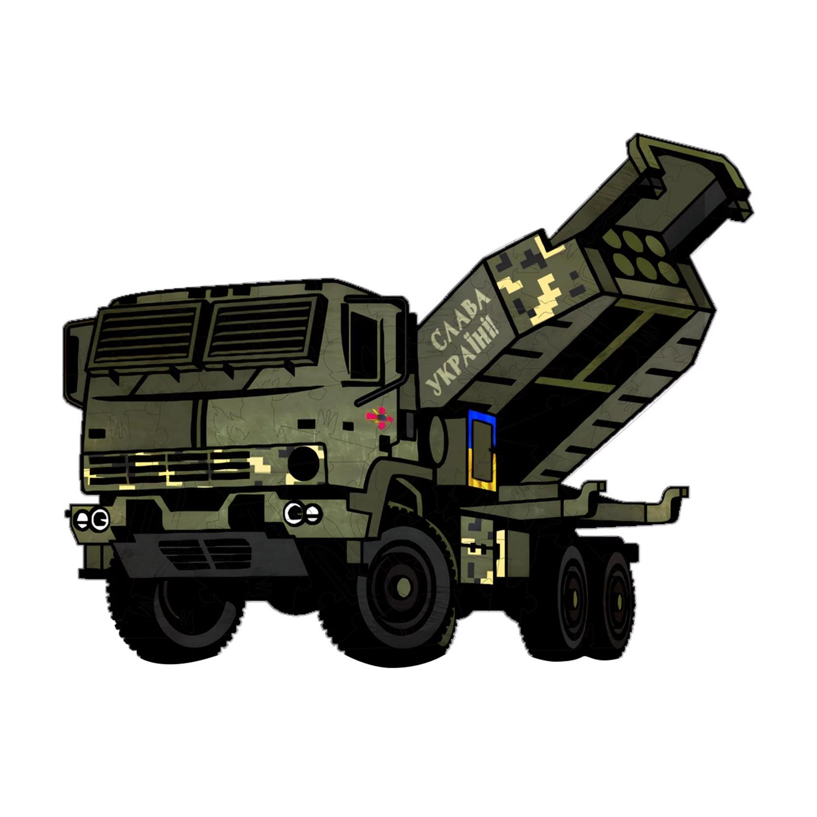 Пазл дерев'яний HIMARS А2 (1027-1) Пазл дерев'яний HIMARS А2 (1027-1)