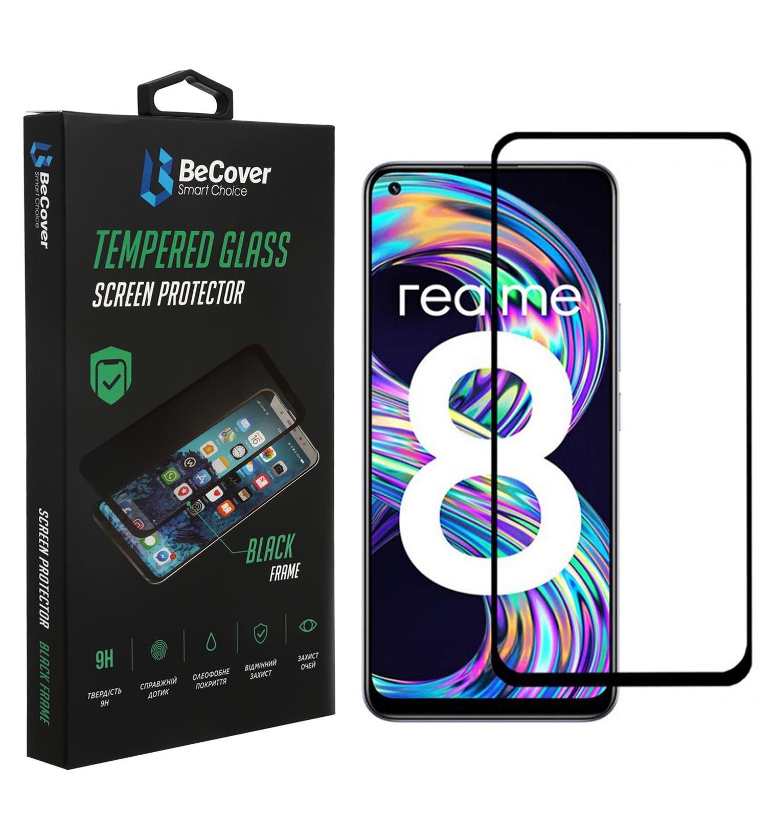 Захисне скло BeCover для Realme 8/8 Pro Black (706684) - фото 6