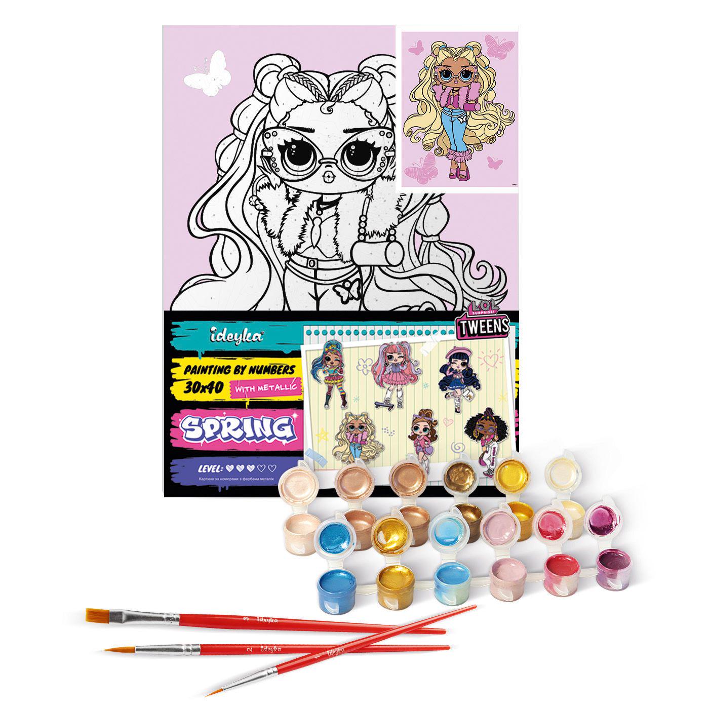 Картина за номерами для дітей Ideyka LOLSurprise! Tweens Olivia Flutter КНО6286 30x40 см (MTT-196491)