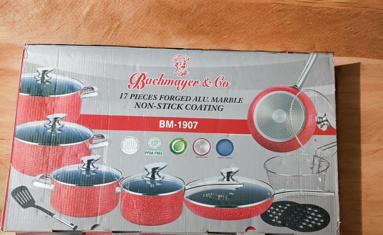 Набір каструль Bachmayer з гранітним покриттям Червоний (BM-1907) - фото 10