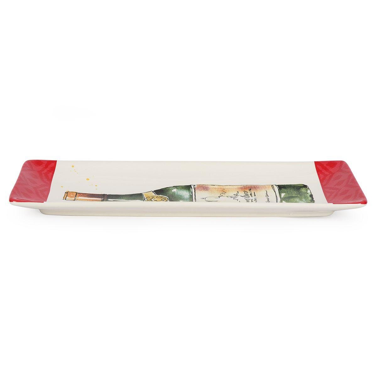 Блюдо Certified International Свято молодого вина керамічне 40,6х15,2 см Різнокольоровий (28134) - фото 2 Блюдо Certified International Свято молодого вина керамічне 40,6х15,2 см Різнокольоровий (28134) - фото 2