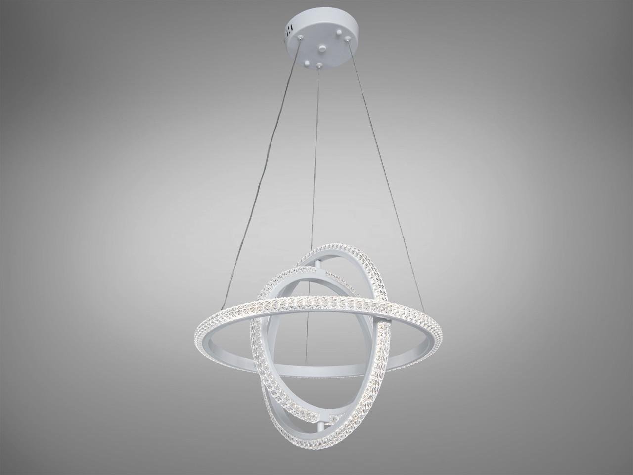 Люстра светодиодная с пультом для гостиной Diasha D8702 3 кольца 46Вт Белый (D8702/400-3WH) Люстра светодиодная с пультом для гостиной Diasha D8702 3 кольца 46Вт Белый (D8702/400-3WH)