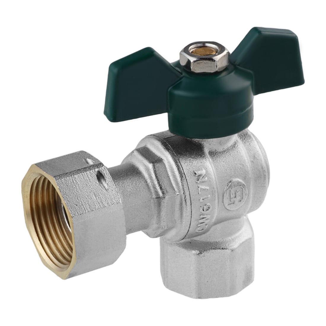Шаровой кран с накидной гайкой STA LB 1/2″ ВВ угловой, латунь (CV023021)